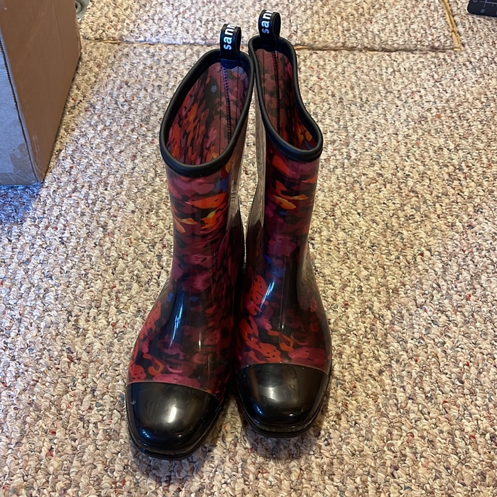 Sanmmm Floral Rainboots Women's sz 9.5 US/ 41 EUR - Picture 2 of 3